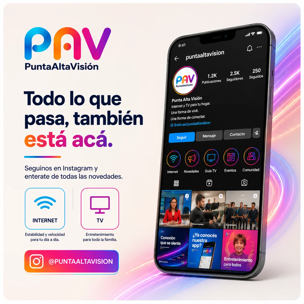 Seguinos en instagram y conectate
